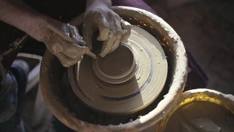 The creation of pottery Stock Footage 87497229