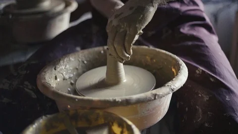 The creation of pottery Stock Footage 87497249