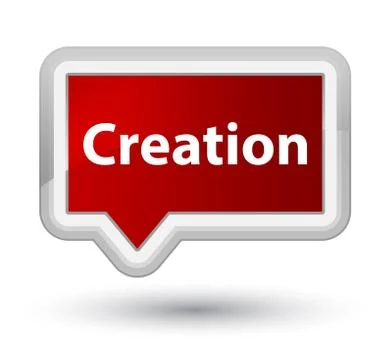 Creation prime red banner button Stock Illustration