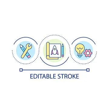 Creation process loop concept icon Stockillustratie