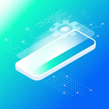 Creation responsive internet website for multiple platforms. Building mobile Stock Illustration