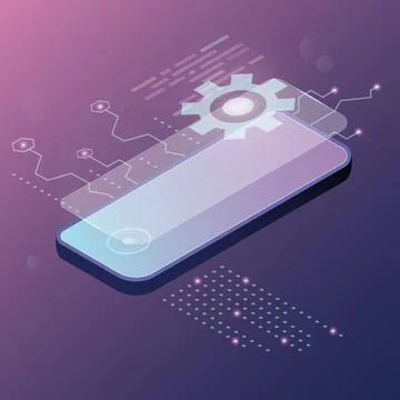 Creation responsive internet website for multiple platforms. Building mobile Stock Illustration