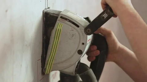 Creation of technical grooves using a tool for further wiring Stock Footage 61723951