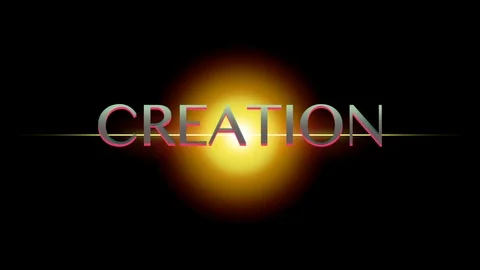 Creation Title with Sun Video stock 87331423