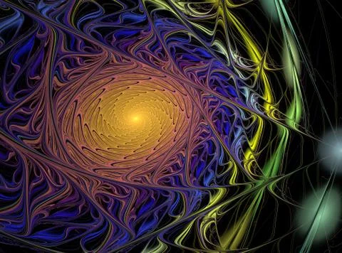 Creation vortex. Soft colourful abstract background with soft green and yello Illustrazione stock