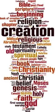 Creation word cloud Stock Illustration