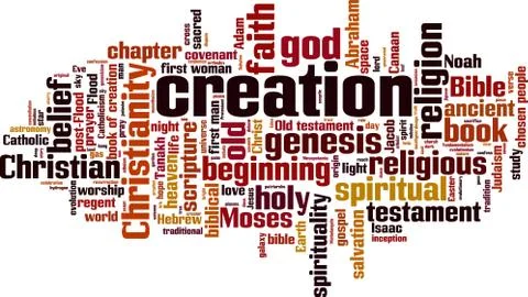 Creation word cloud Stock Illustration