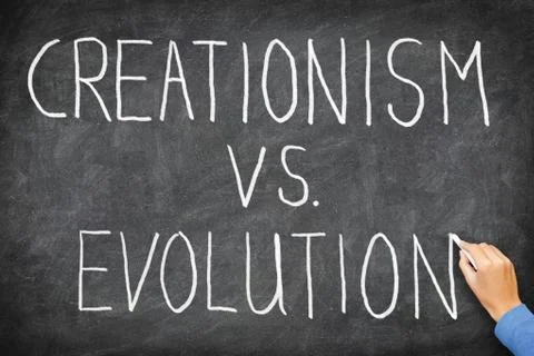 Creationism vs. Evolution Stock Photos