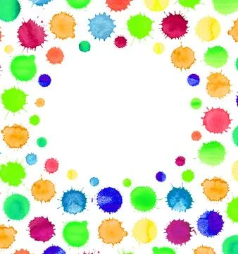 Creativ perfect art splashes isolated on white background. Multicolored illus Stock Illustration