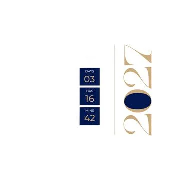 Creative 2027 Typography New Year Banner Design with Gold Accent Stock Illustration
