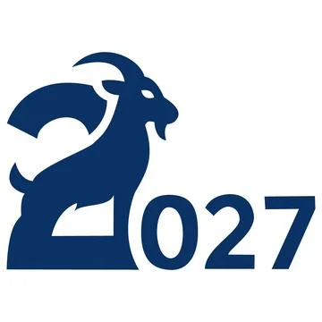 Creative 2027 year goat number vector icon Stock Illustration