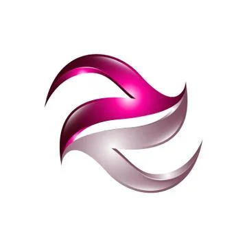 Creative 3 dimensional abstract vector logo design with shiny effect. this ob Stock Illustration