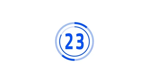 Creative 30 seconds countdown timer with smooth loading in blue color Stock Footage 298607262