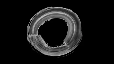 Creative 3D animation. Monochrome brush stroke Stock Footage 276891539
