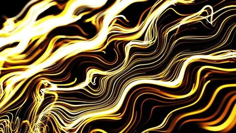 Creative 3D animation of yellow particles flowing into a swirling pattern of Stock Footage 315471912