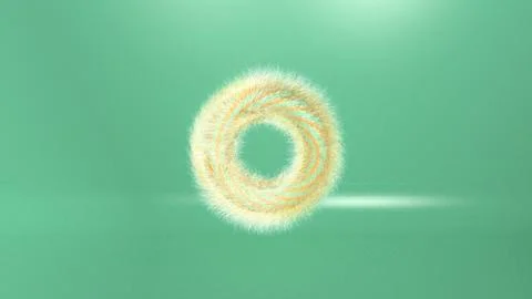 Creative 3D bagel model in sunshine shades, bright lime green. Stock Illustration