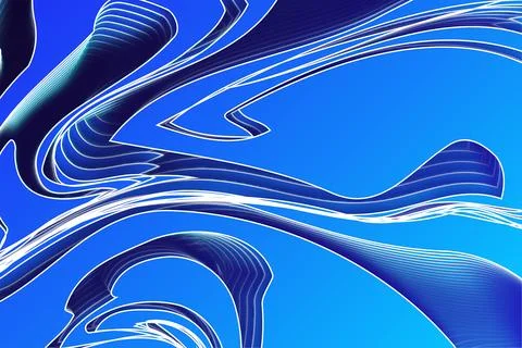 Creative 3d cool gradient blue color background design vector template Stock Illustration