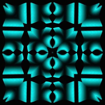 Creative 3d design blue ornate ornamental texture details on black background Stock Illustration