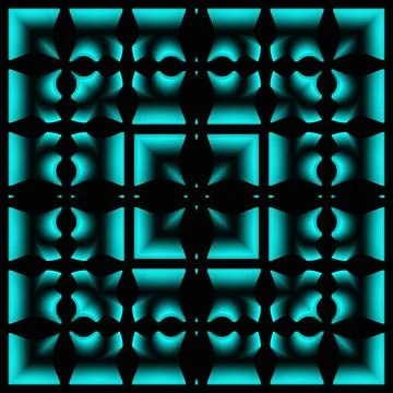 Creative 3d design blue ornate ornamental texture details on black background Stock-Illustration