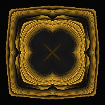 Creative 3d design texture detail inlaid gold decoration on black background Stock Illustration