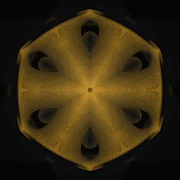 Creative 3d design texture detail inlaid gold decoration on black background Stock-Illustration