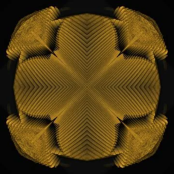 Creative 3d design texture detail inlaid gold decoration on black background 스톡 일러스트