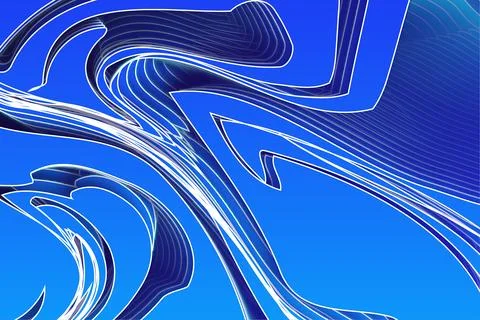 Creative 3d gradient cool blue color background design vector template Stock Illustration