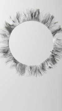 Creative 3D illustration of a round frame Stock Illustration