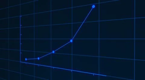 Creative 3d infograph chart animation. Stock growth, business growth animated Illustrazione stock