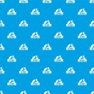 Creative 3d printing pattern vector seamless blue 스톡 일러스트