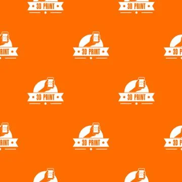 Creative 3d printing pattern vector orange 스톡 일러스트