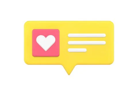 Creative 3d quick tips message with heart icon vector illustration design r.. Stock Illustration