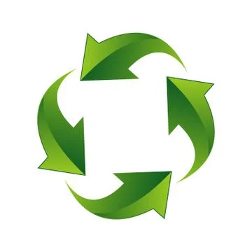 Creative 3d recycling logo design vector illustration concept Stock Illustration