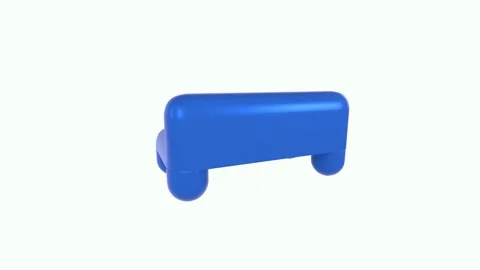 Creative 3D rendering of a modern blue sofa design Stock-Footage 303859904