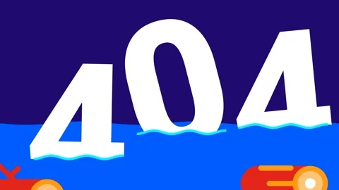 Creative 404 Error Page Illustration with Floating Numbers Stock Footage 335667655