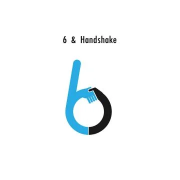 Creative 6- number icon abstract logo design vector template.Business offer,p Stock Illustration