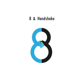 Creative 8- number icon abstract logo design vector template.Business offer,p Stock Illustration