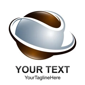 Creative abstract 3d circle sphere vector logo design template element. Color Stock Illustration