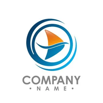 Creative abstract 3d media play button vector logo design template element Stock Illustration