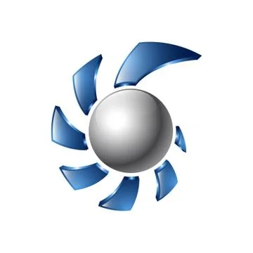 Creative abstract 3d sphere vector logo design template element. Colored silv Stock Illustration