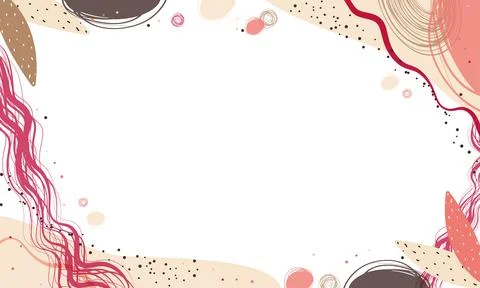 Creative abstract art banner background template. minimalism concept design Stock Illustration