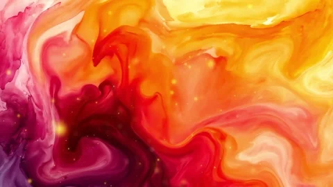 Creative abstract art blending vibrant reds, oranges Stock Footage 312251702