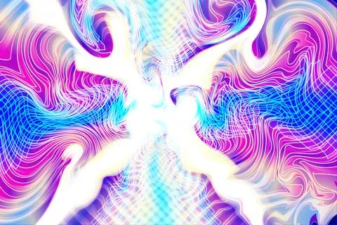 Creative abstract art with wavy gradient neon color background vector design Stock Illustration