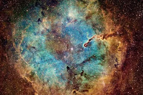 Creative Abstract Artistic Multicolored Smooth Galaxy Background Stock Illustration