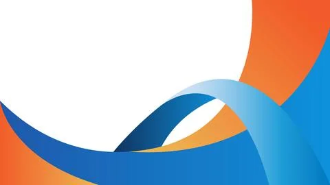 Creative Abstract Background with Blue and Orange Gradient Wave Elements Stock Illustration