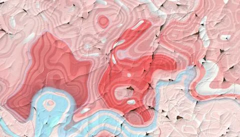 Creative Abstract background Design lineArt curves waves Red modern on overlap Stock Illustration