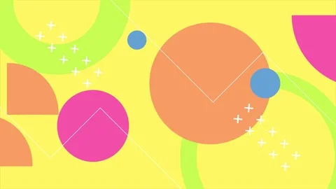 Creative abstract background with geometric shapes and bold pattern design Stock Footage 294474964