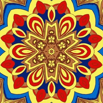 Creative abstract background with intertwined multicolored ornament and flo.. Stock Illustration