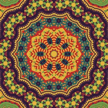 Creative abstract background with intertwined multicolored ornament and flo.. Stock Illustration