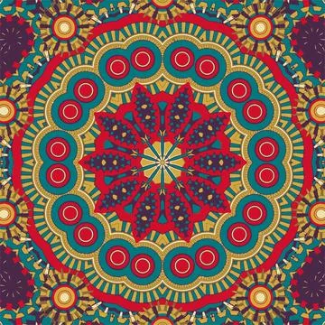 Creative abstract background with intertwined multicolored ornament and flo.. Stock Illustration